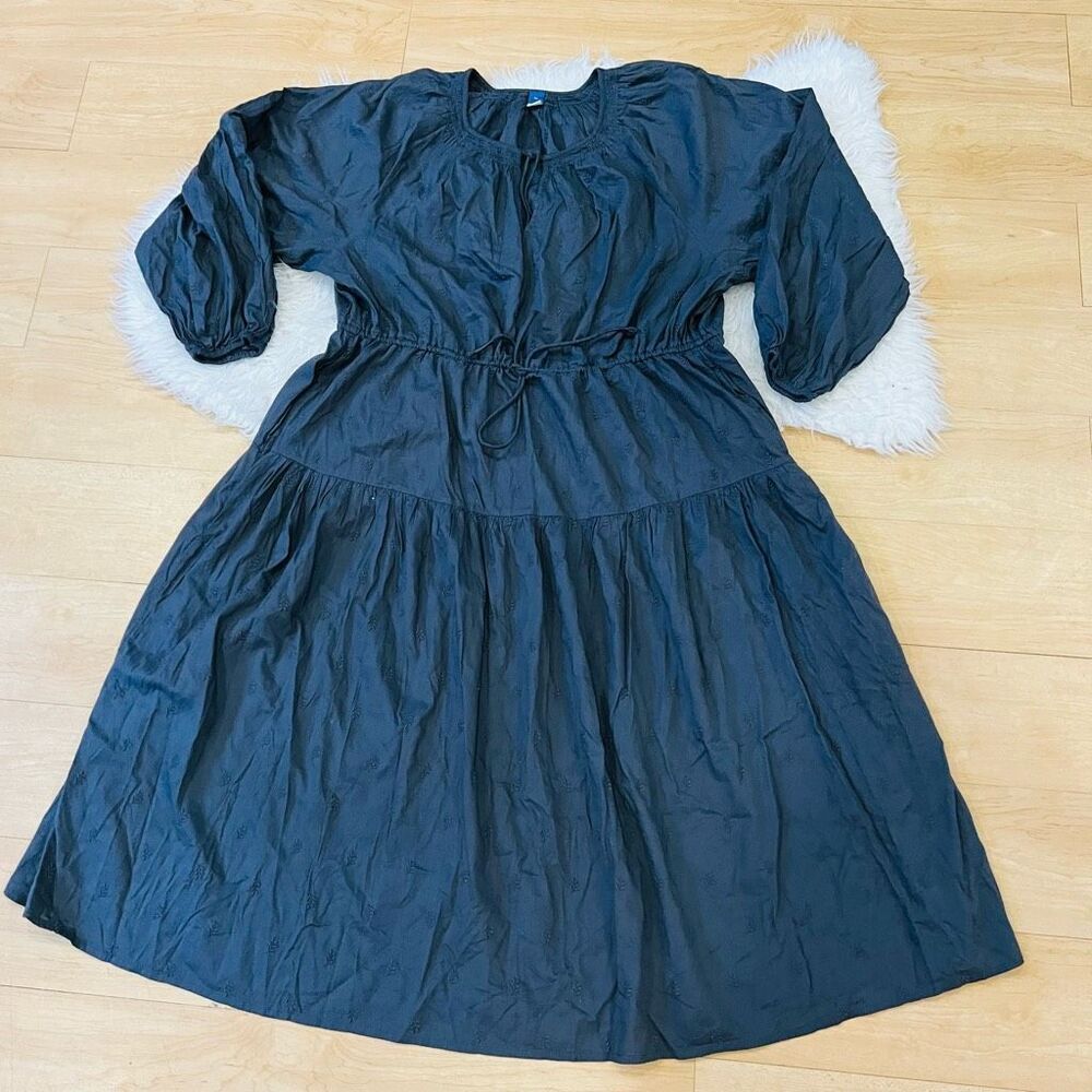 Old Navy Women’s Gray Boho Tiered midi Dress, plus size XXL